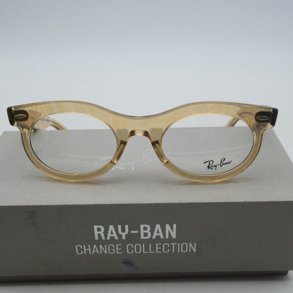 NEW Ray-Ban Wayfarer Oval Photo Waves Brown Color Reactive Eyeglasses Frames - Picture 5 of 11